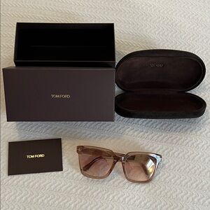 Tom Ford Women’s  Light Brown Gradient Square Sunglasses